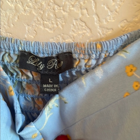 Lily Rose Blue Ruffled Wrap Sundress - Picture 2 of 7